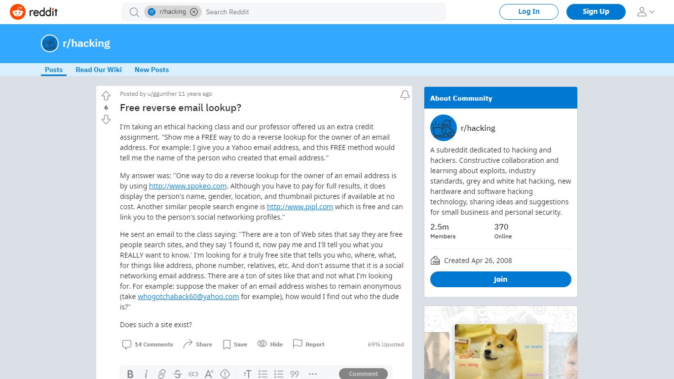 Free reverse email lookup? : hacking - reddit